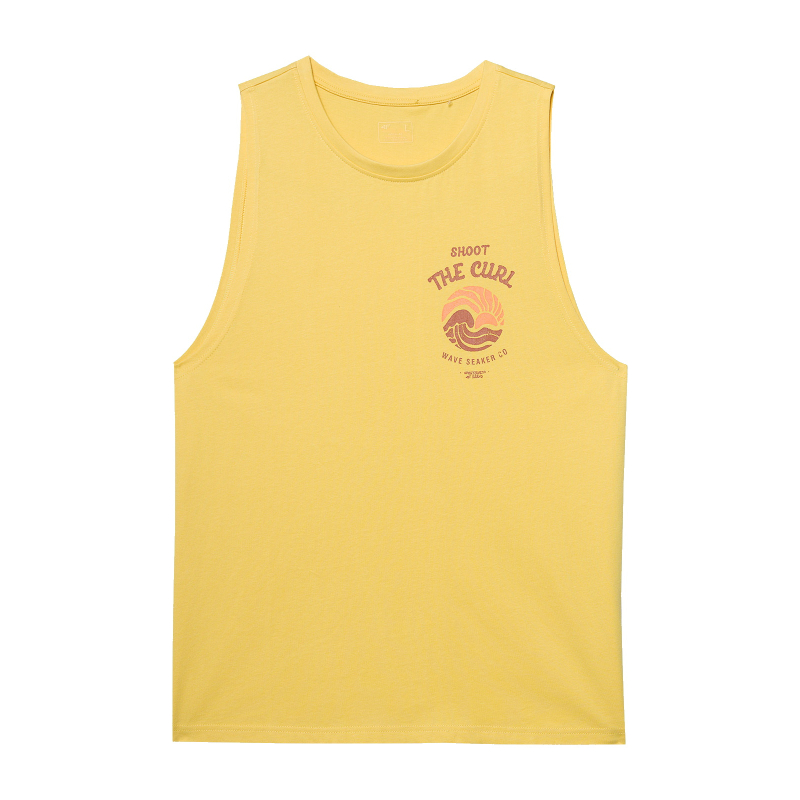 Pánské tílko 4F-TSHIRT-4FWSS24TTSHM1319-71S-YELLOW - 