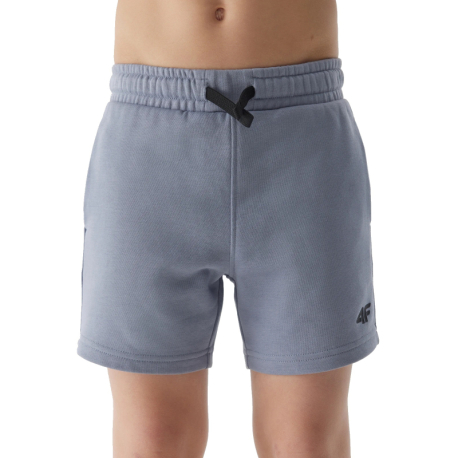 Chlapecké teplákové kraťasy 4F JUNIOR-SHORTS CAS-4FJWSS24TSHOM272-34S-LIGHT BLUE