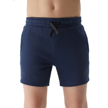 Chlapecké teplákové kraťasy 4F JUNIOR-SHORTS CAS-4FJWSS24TSHOM272-31S-NAVY