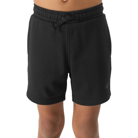 Chlapecké teplákové kraťasy 4F JUNIOR-SHORTS CAS-4FJWSS24TSHOM272-20S-DEEP BLACK