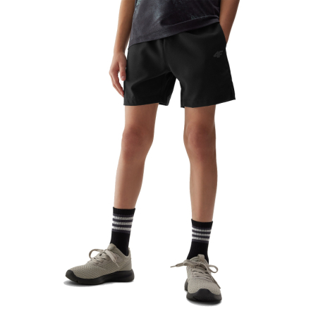 Chlapecké tréninkové kraťasy 4F JUNIOR-SHORTS FNK-4FJWSS24TFSHM483-20S-DEEP BLACK