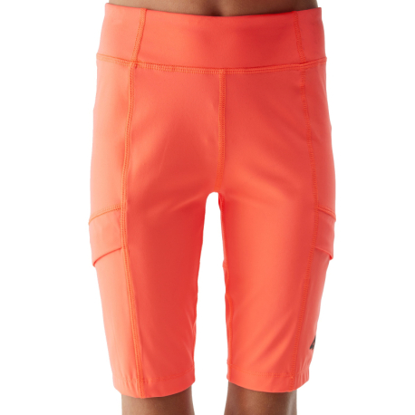 Dievčenské turistické kraťasy 4F JUNIOR-SHORTS FNK-4FJWSS24TFSHF436-63N-CORAL NEON