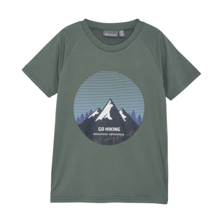 Chlapecké tričko s krátkým rukávem COLOR KIDS-T-shirt W. Print - S/S, dark forest