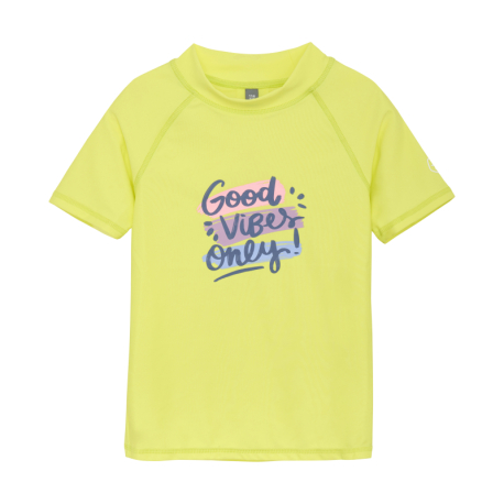 Dívčí tričko na koupání COLOR KIDS-T-shirt W. Print, limelight