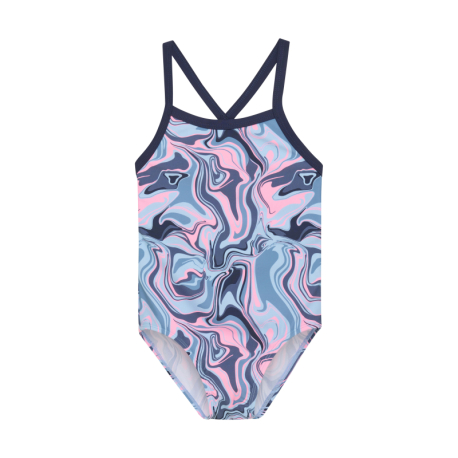 Dívčí plavky COLOR KIDS-Swimsuit Sporty, AOP, cerulean