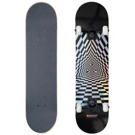 Skateboard ROCKET-Prism Foil Silver 7.75 IN