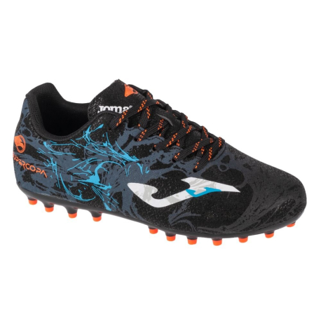 Chlapecké fotbalové kopačky outdoorové JOMA-Super Copa Jr FG black/turquoise