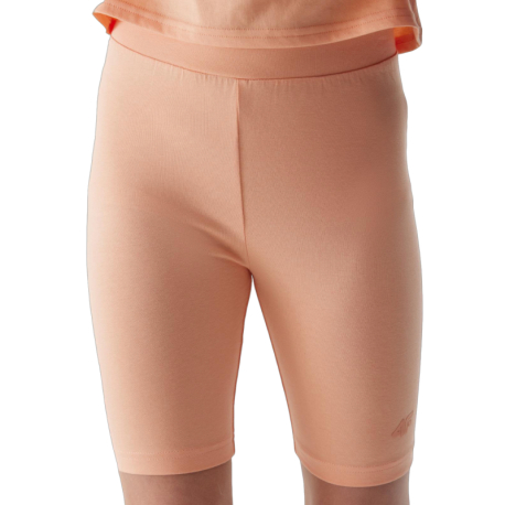 Dívčí teplákové kraťasy 4F JUNIOR-TIGHTS-4FJWSS24TTIGF129-65S-PALE CORAL