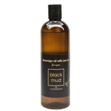 Masážní olej BLACKMUD-Massage oil with sea lye Juniper by Juraj Slafkovsky 350 ml