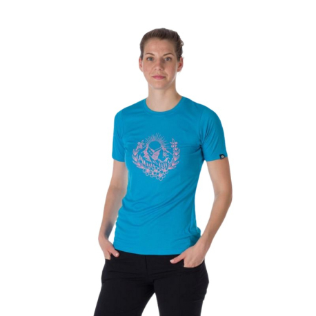 Dámské turistické triko s krátkým rukávem NORTHFINDER-MILDRED-530-royalblue