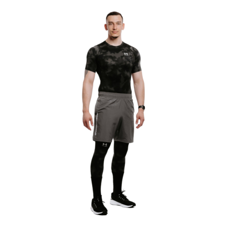 Pánské kompresní triko s krátkým rukávem UNDER ARMOUR-UA HG Armour Printed SS-BLK