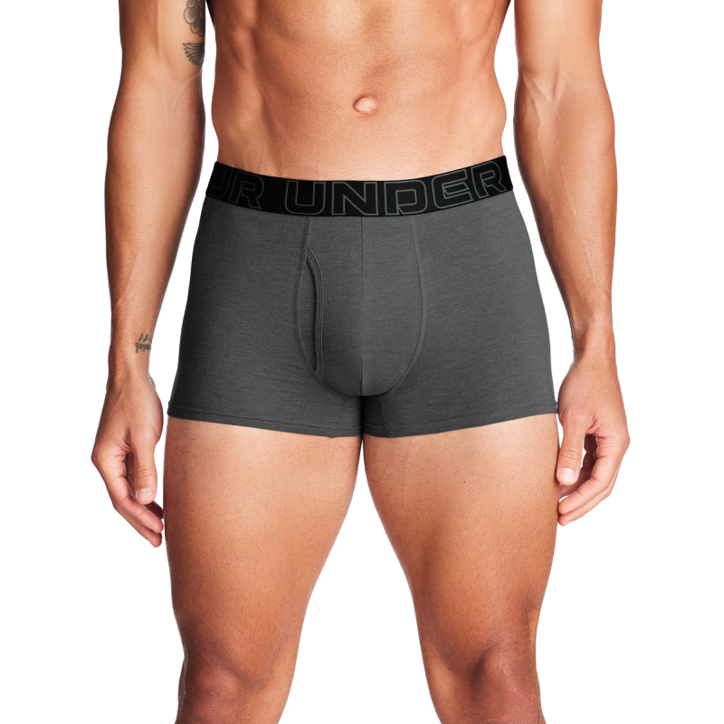 Pánské boxerky UNDER ARMOUR-M UA Perf Cotton 3in-GRY - 