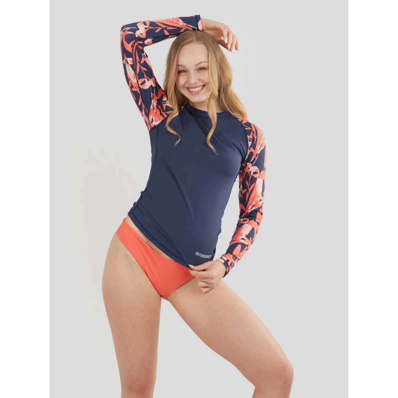 Dámské tričko ke koupání FUNDANGO-Joyce Long Sleeve Rashguard-354-sugar coral - 