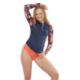 Dámské tričko ke koupání FUNDANGO-Joyce Long Sleeve Rashguard-354-sugar coral