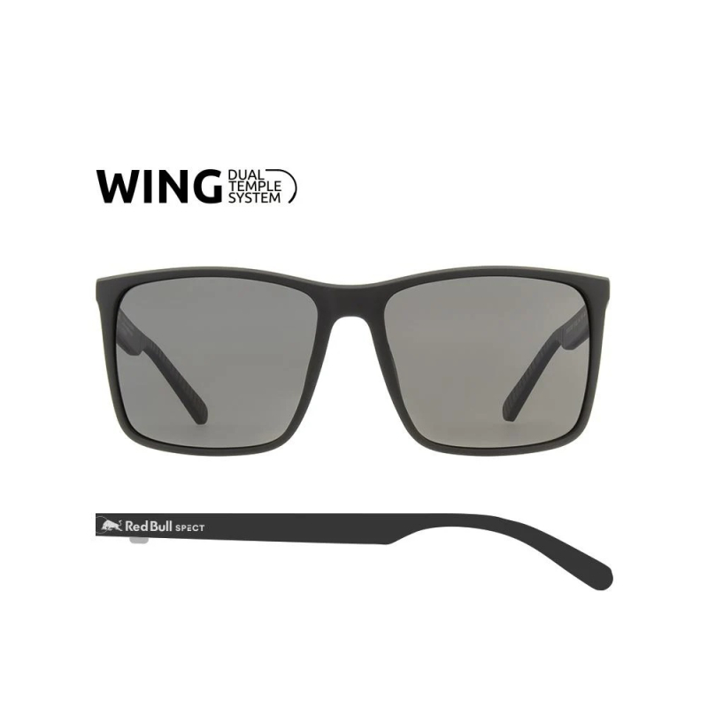 Sluneční brýle RED BULL SPECT-WING BOW-001P, matt black, smoke, CAT 3, AR, POL, 59-16-145 - 