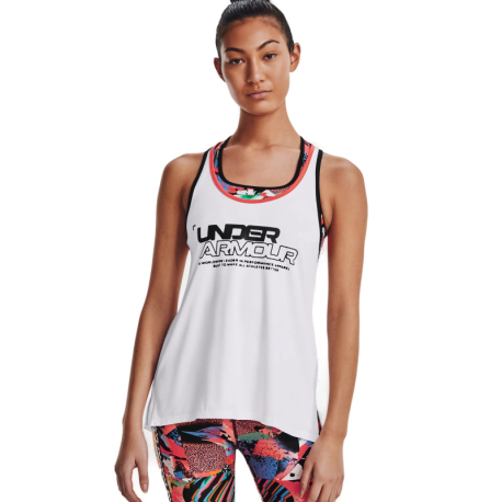 Dámské tréninkové tílko UNDER ARMOUR-Knockout Tank CB Graphic-WHT