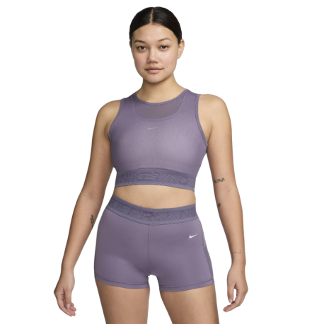 Dámské tréninkové tílko NIKE PRO-MESH TANK-509 DAYBREAK/WHITE