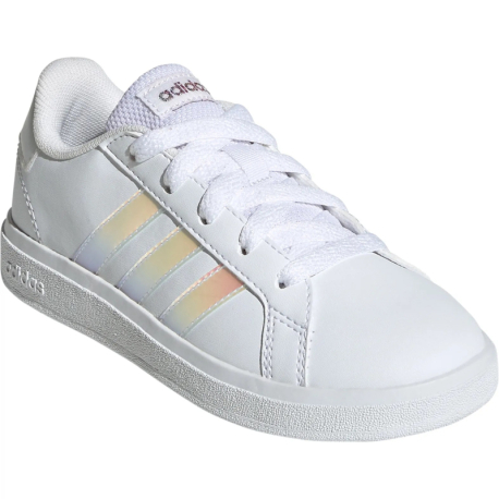 Dívčí rekreační obuv ADIDAS-Grand Court 2.0 K cloud white/iridescent/cloud white