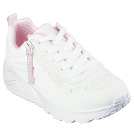 Dívčí rekreační obuv SKECHERS-Uno Lite Easy Zip white