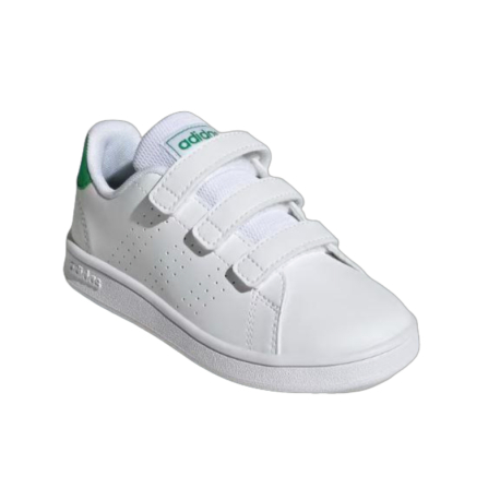 Dětská rekreační obuv ADIDAS-Advantage Court K cloud white/green/core black