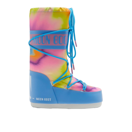 Vysoké zimní boty MOON BOOT-ICON TIE DYE, 001 alaskan blue