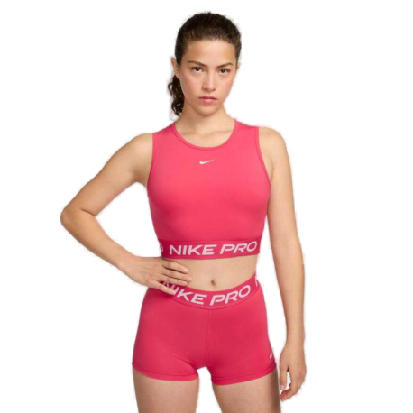 Dámské tréninkové triko s krátkým rukávem NIKE PRO-DF 365 CROP TANK-629 ASTER PINK/WHITE