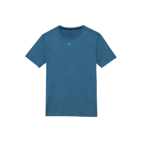 Pánské tréninkové tričko s krátkým rukávem 4F-TSHIRT FNK-WAW24TFTSM1003-46M-TEAL MELANGE