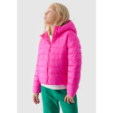 Dívčí bunda 4F JUNIOR-DOWN JACKET-JWAW24TDJAF449-55S-HOT PINK - 