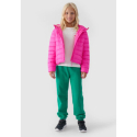 Dívčí bunda 4F JUNIOR-DOWN JACKET-JWAW24TDJAF449-55S-HOT PINK - 