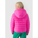 Dívčí bunda 4F JUNIOR-DOWN JACKET-JWAW24TDJAF449-55S-HOT PINK - 