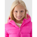 Dívčí bunda 4F JUNIOR-DOWN JACKET-JWAW24TDJAF449-55S-HOT PINK - 