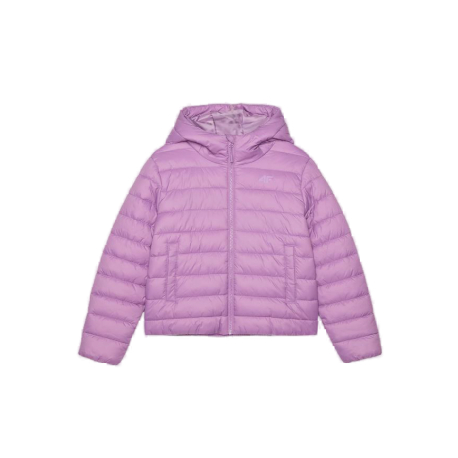 Dívčí bunda 4F JUNIOR-DOWN JACKET-JWAW24TDJAF449-54S-PINK