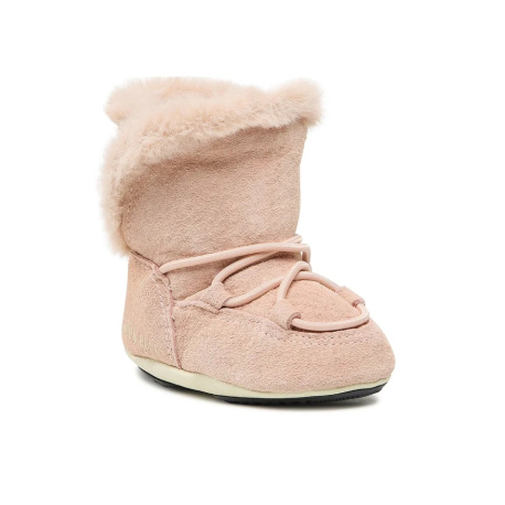 Dětské kotníkové zimní boty MOON BOOT-CRIB SUEDE, 003 pale pink