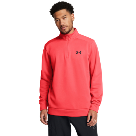 Pánská zateplená tréninková mikina s 1/2 zipem UNDER ARMOUR-UA Armour Fleece 1/4 Zip-RED