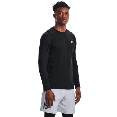 Pánske kompresné tričko s dlhým rukávom UNDER ARMOUR-UA CG Armour Fitted Crew-BLK