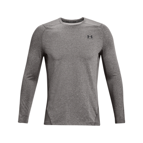 Pánské kompresní tričko s dlouhým rukávem UNDER ARMOUR-UA CG Armour Fitted Crew-GRY