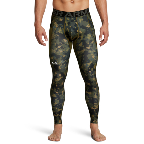 Pánské kompresní legíny UNDER ARMOUR-UA HG Armour Prtd Lgs-GRN