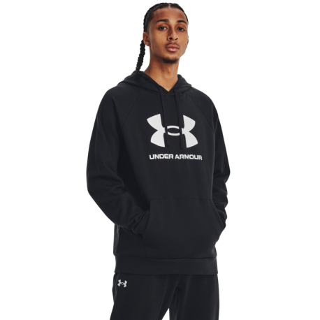 Pánská zateplená mikina s kapucí UNDER ARMOUR-UA Rival Fleece Logo HD-BLK