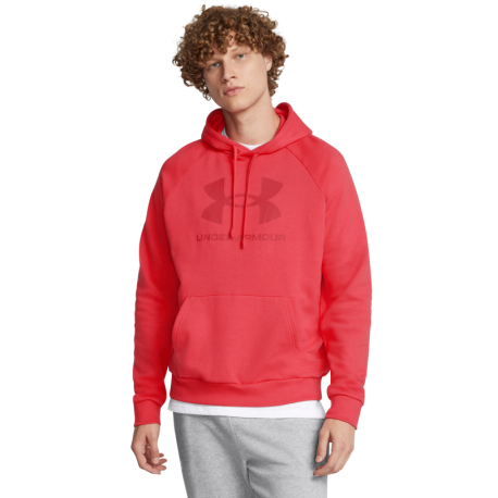 Pánská zateplená mikina s kapucí UNDER ARMOUR-UA Rival Fleece Logo HD-RED I