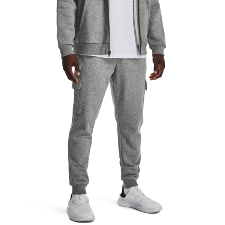 Pánské zateplené tepláky UNDER ARMOUR-UA Rival Fleece Cargo Jogger-GRY