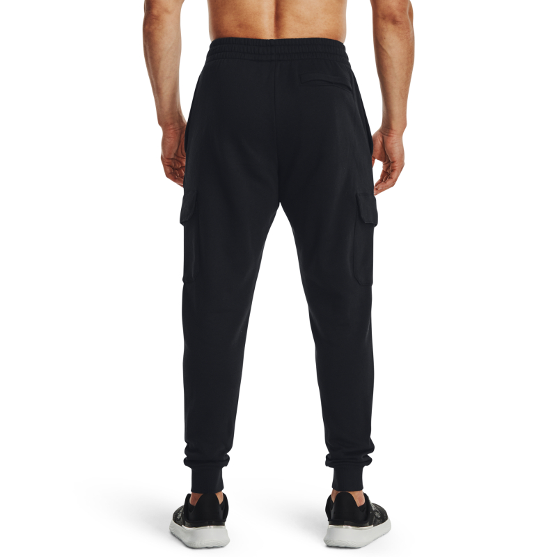 Pánske zateplené tepláky UNDER ARMOUR-UA Rival Fleece Cargo Jogger-BLK - 