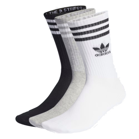 Ponožky ADIDAS ORIGINALS-3 PACK-CREW SOCK-WHITE/MGREYH/BLACK