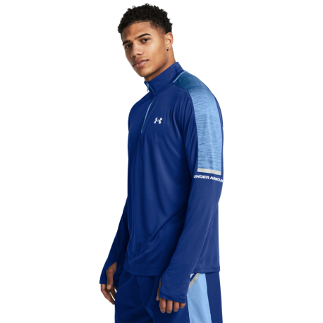 Pánská běžecká mikina s 1/2 zipem UNDER ARMOUR-UA Tech Utility 1/4 Zip-BLU