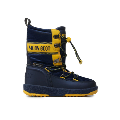 Chlapecké vysoké zimní boty MOON BOOT-JR BOY BIKER, 003 blue/yellow