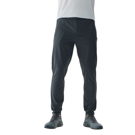 Pánske zateplené tepláky 4F-TROUSERS FNK-WAW24TFTRM681-22M-ANTHRACITE MELANGE