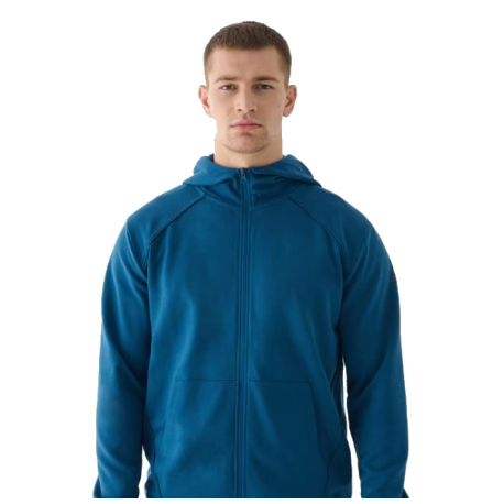 Pánská mikina se zipem 4F-SWEATSHIRT-WAW24TSWSM1256-46S-TEAL