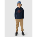 Chlapecká mikina s kapucí 4F JUNIOR-SWEATSHIRT-JWMM00TSWSM1292-31S-NAVY - 