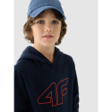 Chlapecká mikina s kapucí 4F JUNIOR-SWEATSHIRT-JWMM00TSWSM1292-31S-NAVY - 