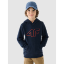 Chlapecká mikina s kapucí 4F JUNIOR-SWEATSHIRT-JWMM00TSWSM1292-31S-NAVY - 