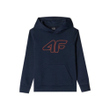 Chlapecká mikina s kapucí 4F JUNIOR-SWEATSHIRT-JWMM00TSWSM1292-31S-NAVY - 